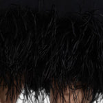 Abito corto con piume in nero The attico - donna 