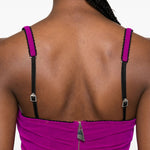 Abito corto con ruches in magenta The attico - donna 