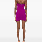 Abito corto con ruches in magenta The attico - donna 