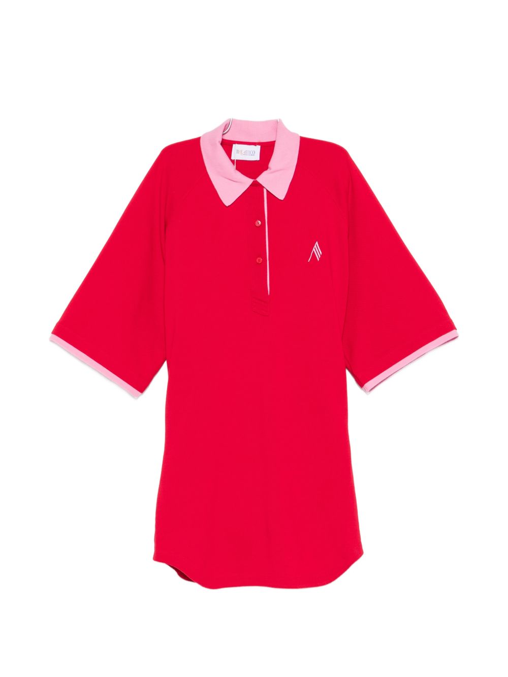 Abito polo con contrasto in rosso the attico - donna 