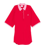 Abito polo con contrasto in rosso the attico - donna 