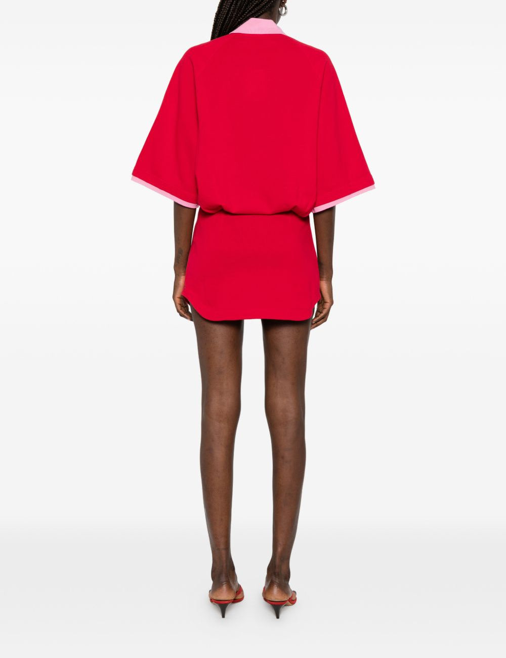 Abito polo con contrasto in rosso the attico - donna 