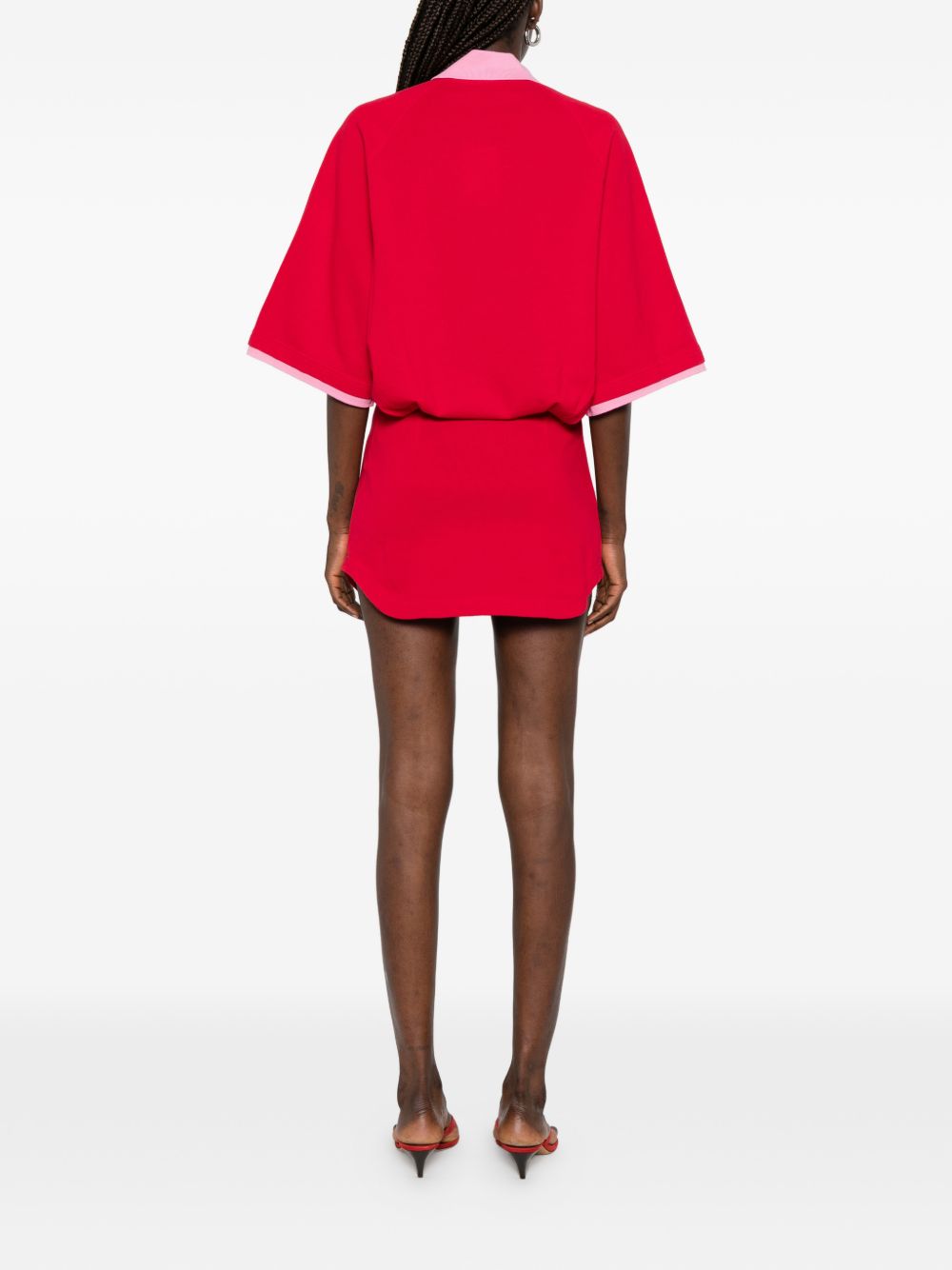 Abito polo con contrasto in rosso the attico - donna 
