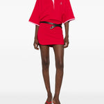 Abito polo con contrasto in rosso the attico - donna 