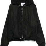 Bomber con cappuccio in nero The attico - donna 