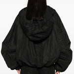Bomber con cappuccio in nero The attico - donna 