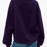Felpa con scollo a V in viola The attico - donna 