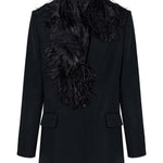 Giacca con piume in nero The attico - donna 