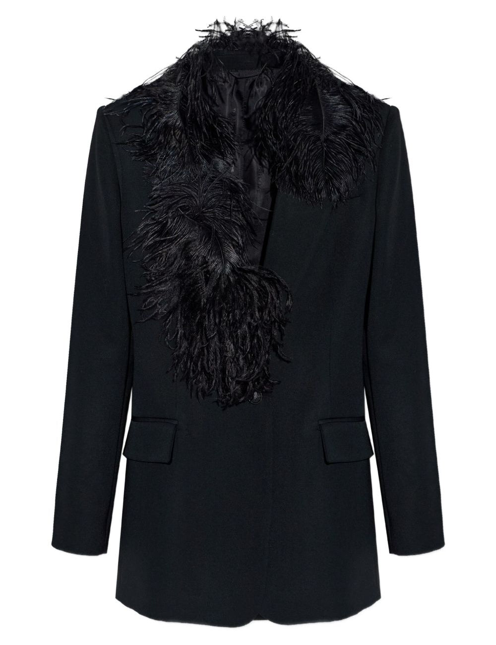 Giacca con piume in nero The attico - donna 