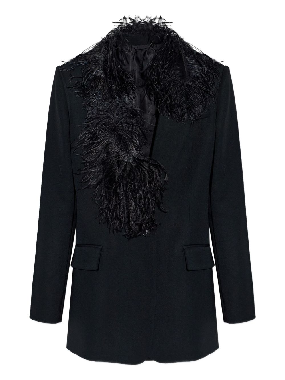 Giacca con piume in nero The attico - donna 