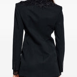 Giacca con piume in nero The attico - donna 