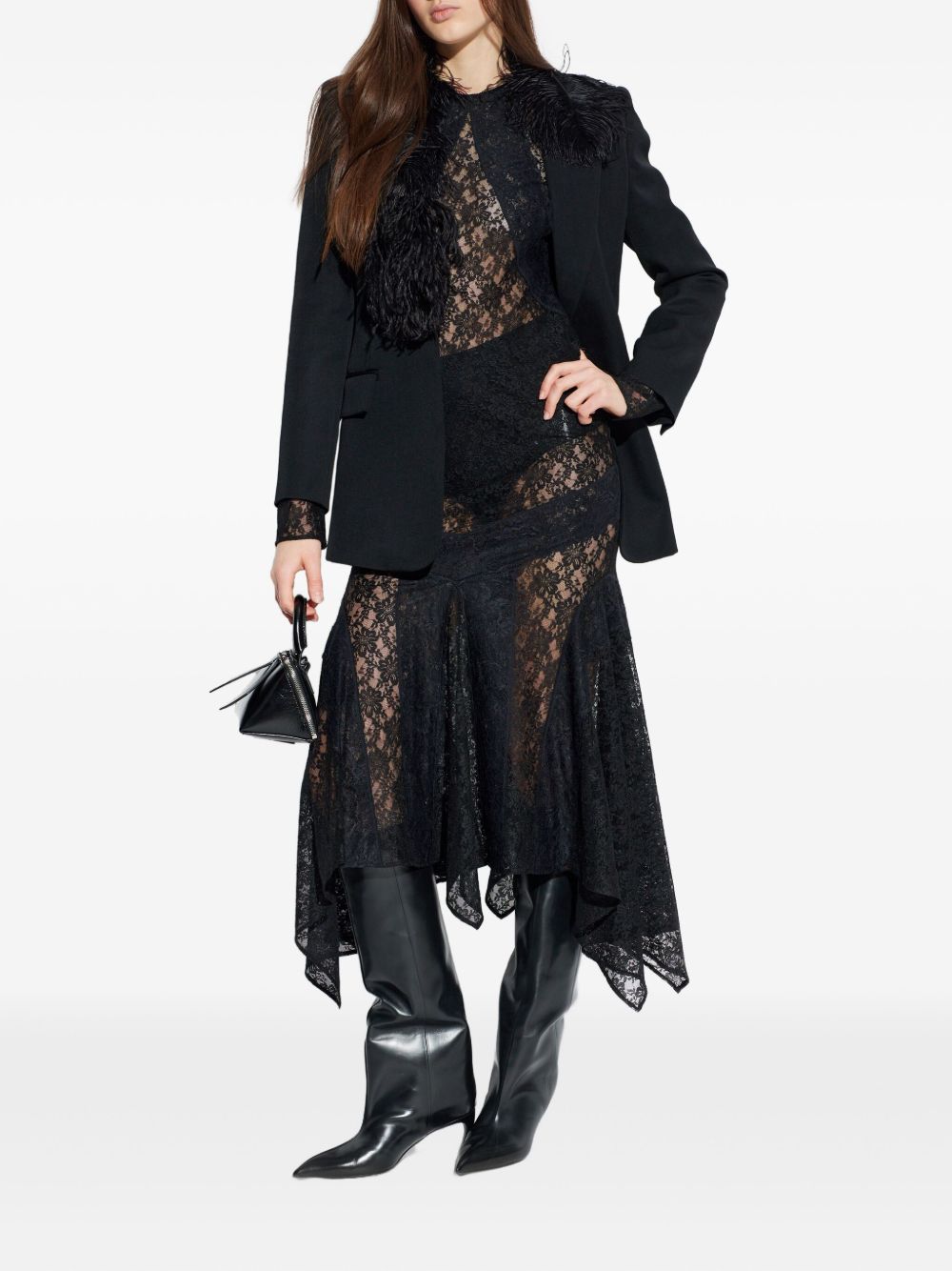 Giacca con piume in nero The attico - donna 