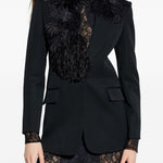 Giacca con piume in nero The attico - donna 