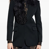 Giacca con piume in nero The attico - donna 