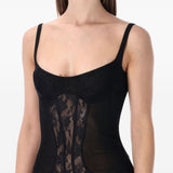 Tuta intera con pizzo in nero The Attico - donna 