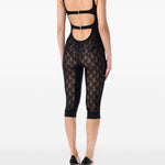 Tuta intera con pizzo in nero The Attico - donna 