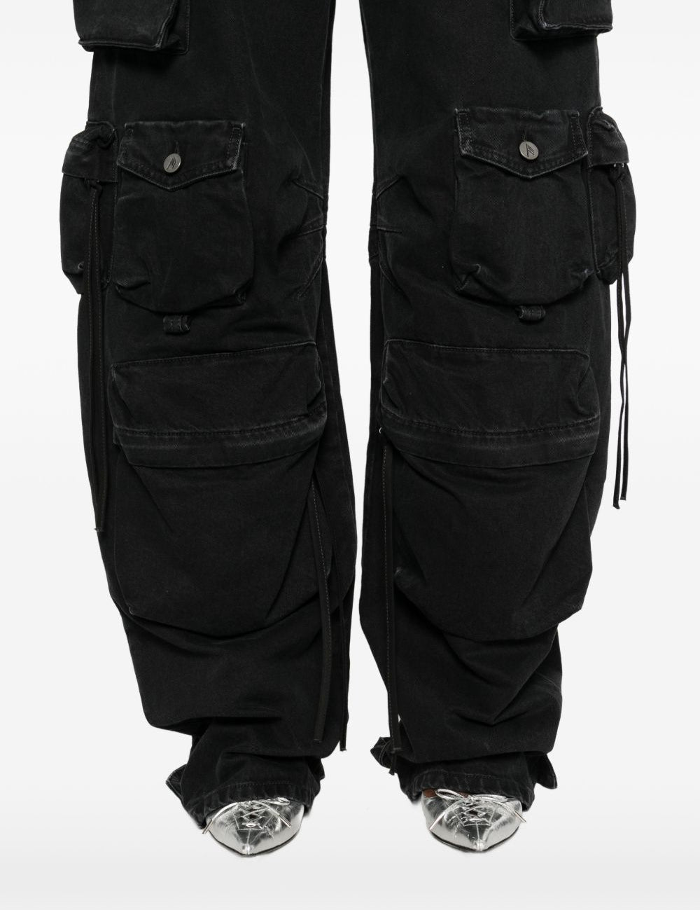 Jeans cargo con tasche in nero The Attico - donna 