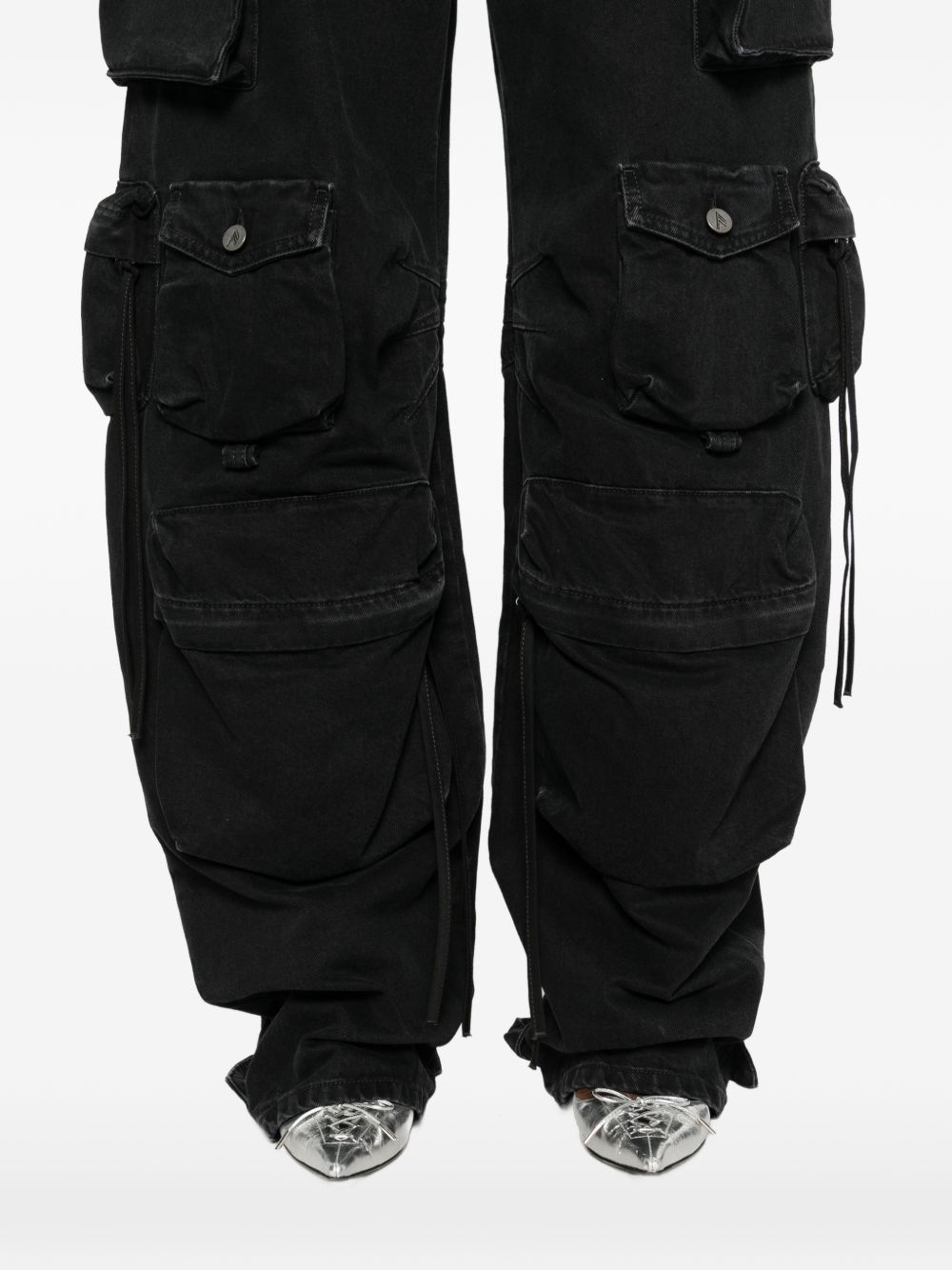 Jeans cargo con tasche in nero The Attico - donna 