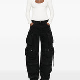 Jeans cargo con tasche in nero The Attico - donna 