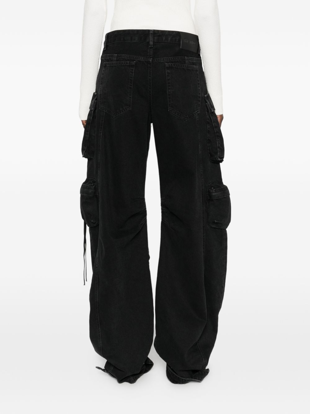 Jeans cargo con tasche in nero The Attico - donna 