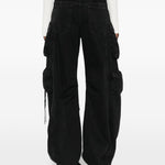 Jeans cargo con tasche in nero The Attico - donna 
