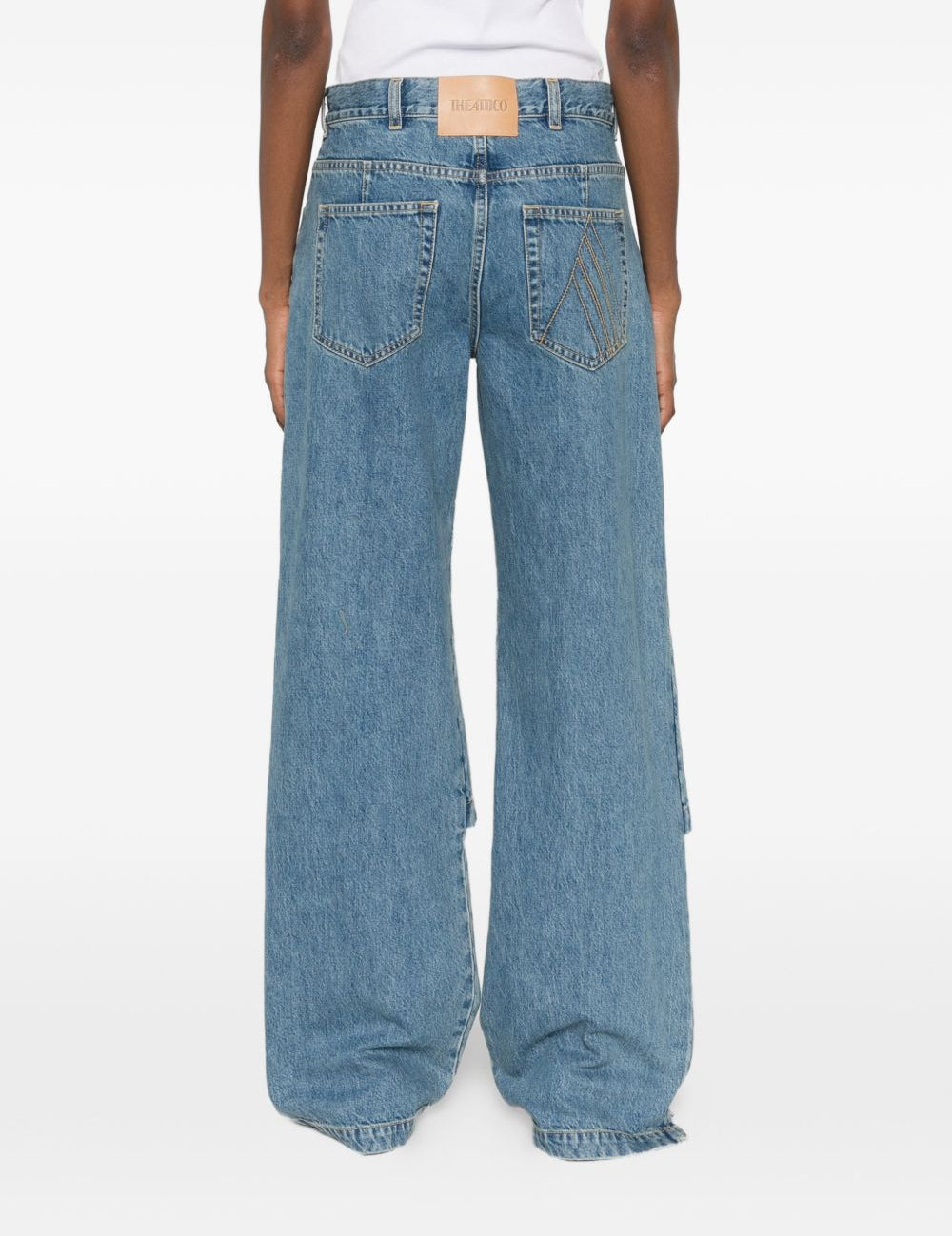 Jeans con design a cinque tasche in blu The attico - donna 