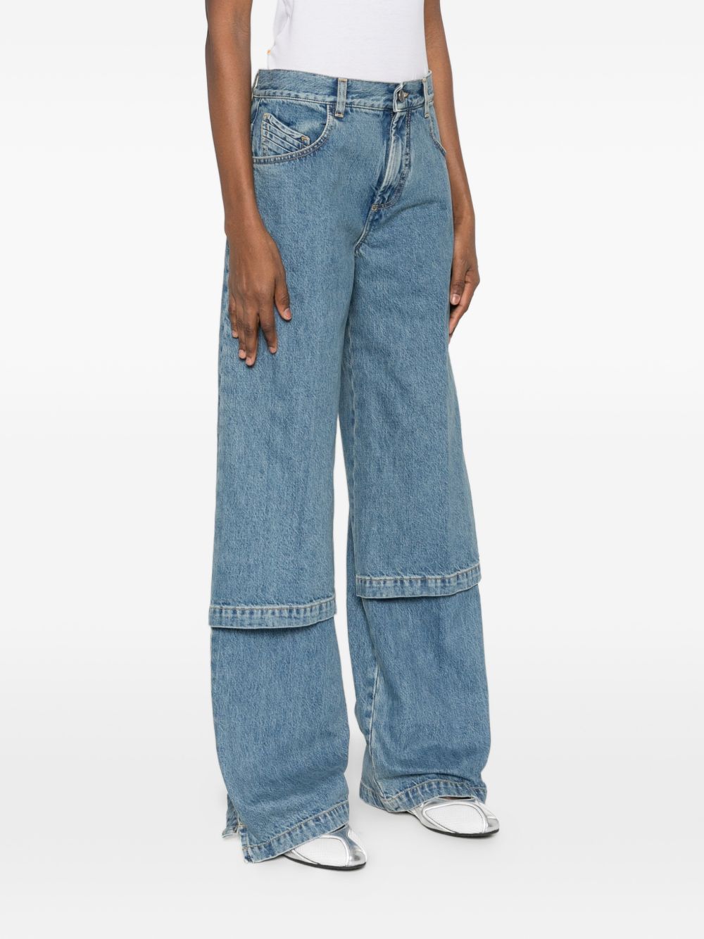 Jeans con design a cinque tasche in blu The attico - donna 