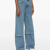 Jeans con design a cinque tasche in blu The attico - donna 