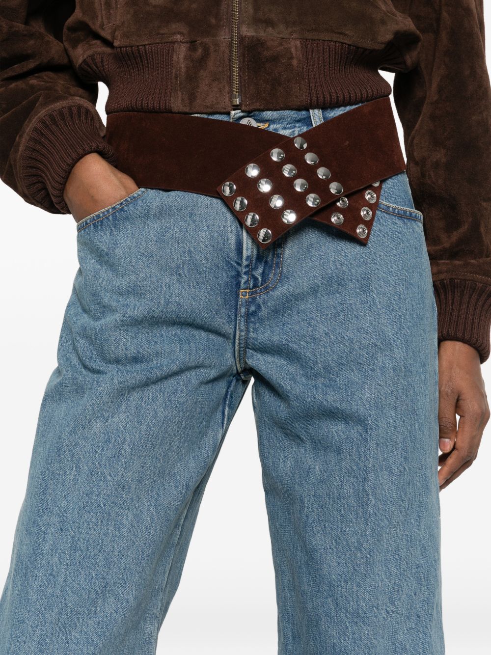 Jeans con design a cinque tasche in blu The attico - donna 