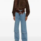 Jeans con design a cinque tasche in blu The attico - donna 