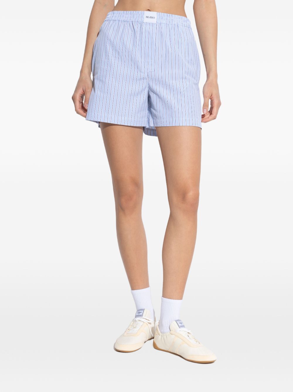 Shorts corti a righe in azzurro The attico - donna 