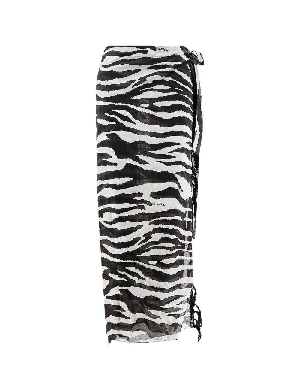 Pareo zebra in bianco e nero the attico - donna 