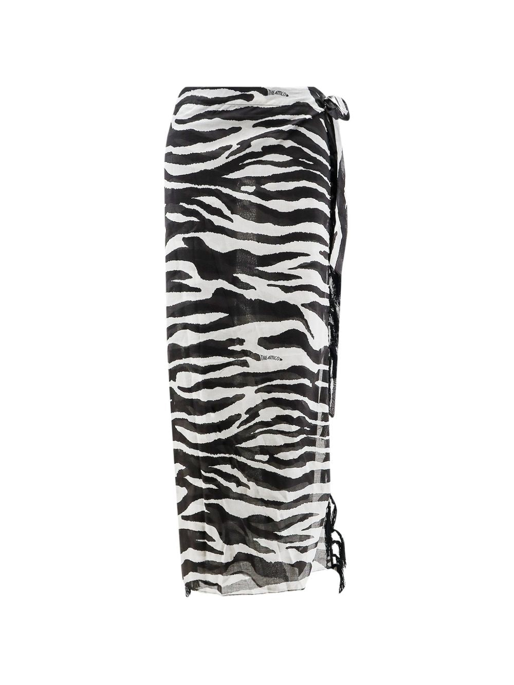 Pareo zebra in bianco e nero the attico - donna 