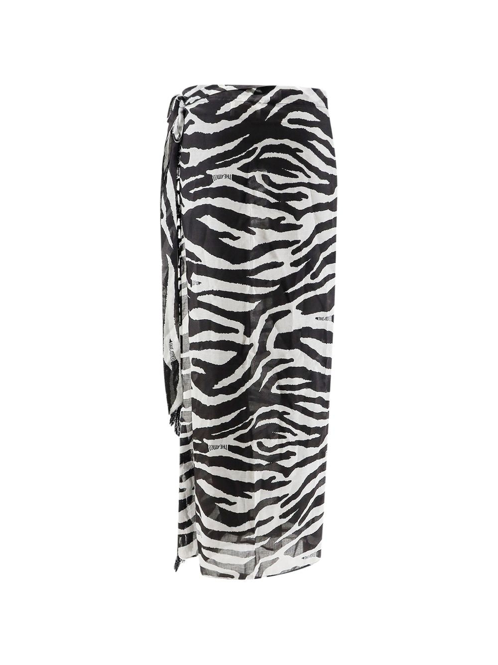 Pareo zebra in bianco e nero the attico - donna 