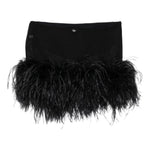 Minigonna con piume in nero The attico - donna 