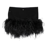 Minigonna con piume in nero The attico - donna 