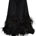 Gonna midi con piume in nero The attico - donna 