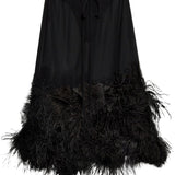 Gonna midi con piume in nero The attico - donna 