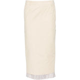 Gonna midi con bordo a righe in beige The attico - donna 