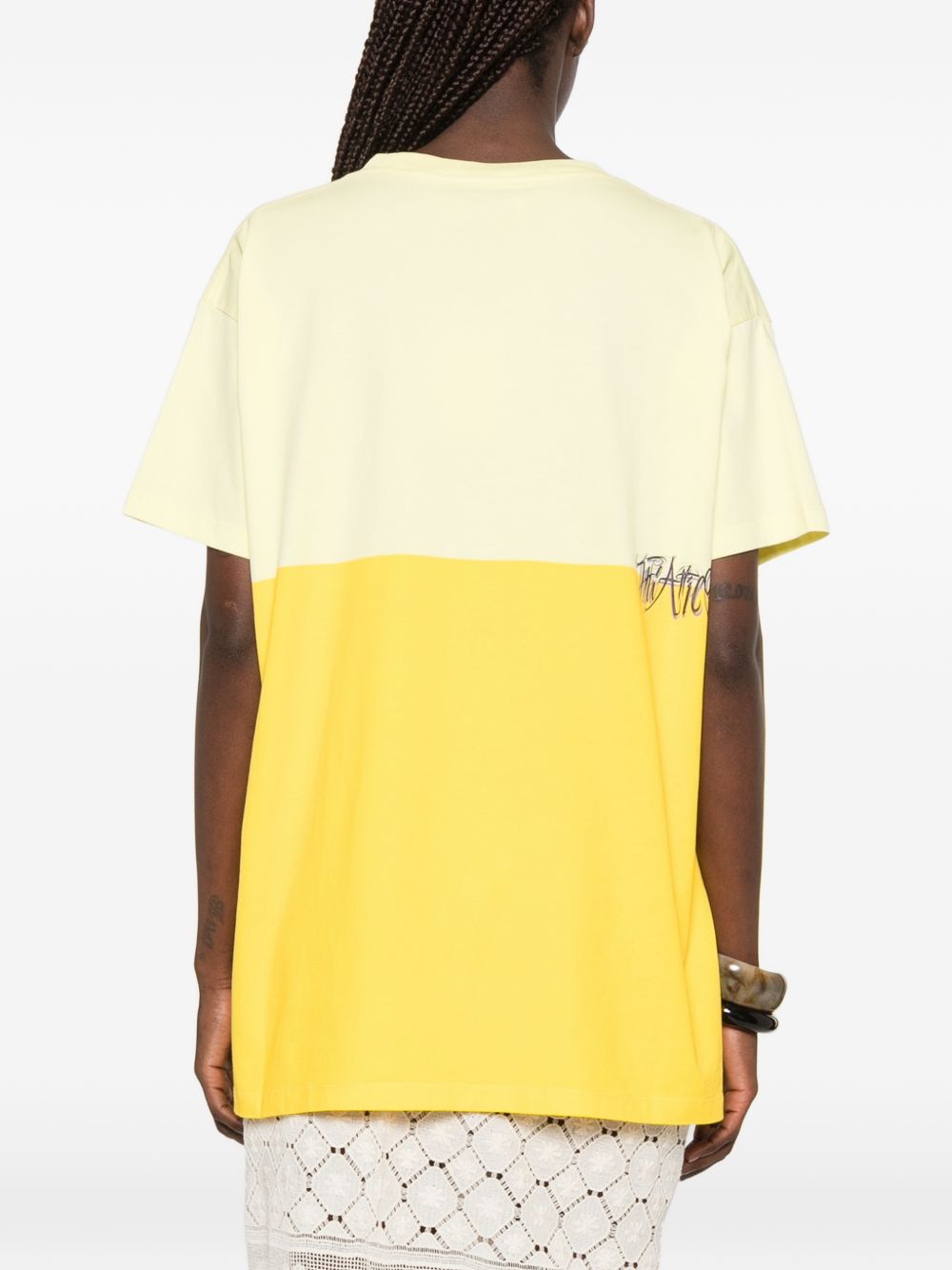 T-shirt con stampa in giallo The attico - donna 