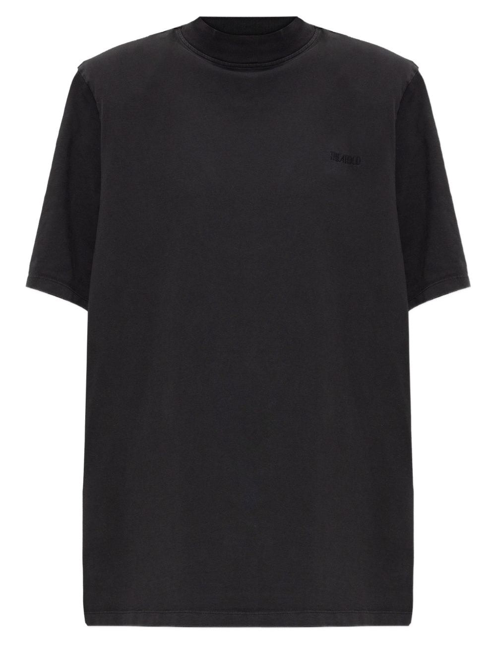 T-shirt a maniche corte con logo ricamato in nero The attico - donna 