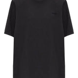 T-shirt a maniche corte con logo ricamato in nero The attico - donna 