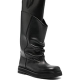 Stivali alti al ginocchio in pelle walk 35mm in nero The attico - donna 