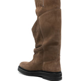 Stivali alti al ginocchio in pelle walk 35mm in marrone The attico - donna 