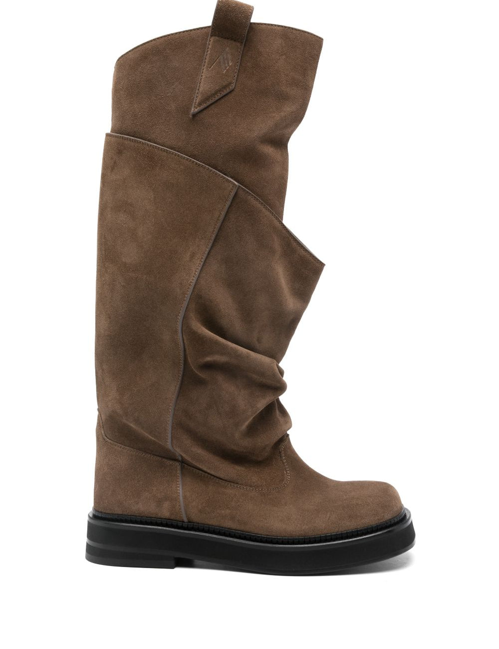 Stivali alti al ginocchio in pelle walk 35mm in marrone The attico - donna 