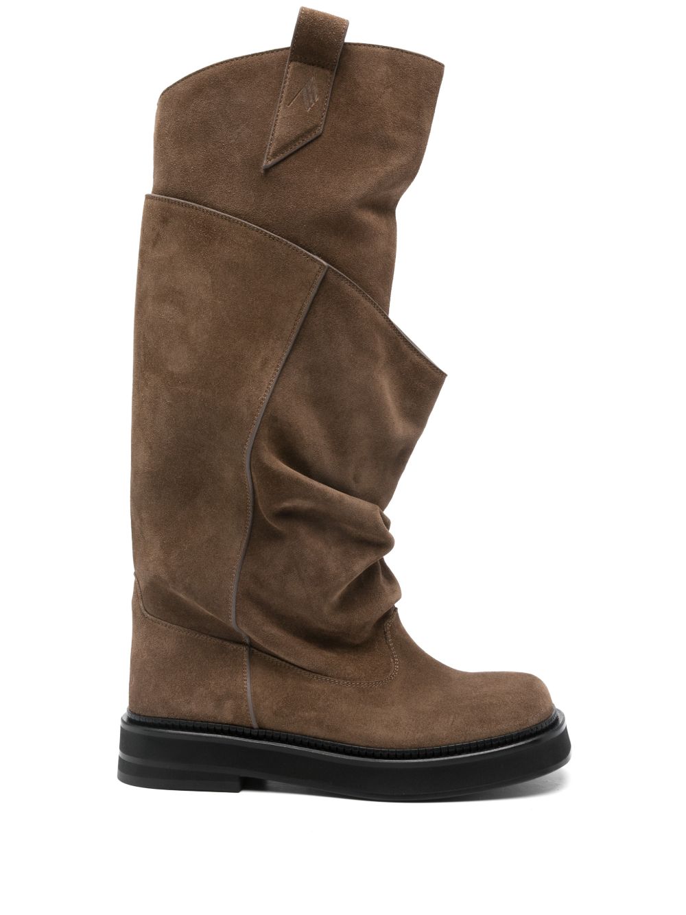 Stivali alti al ginocchio in pelle walk 35mm in marrone The attico - donna 