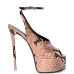 Sandali stampa pitone Ornella in rosa The attico - donna 