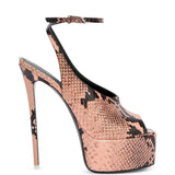Sandali stampa pitone Ornella in rosa The attico - donna 