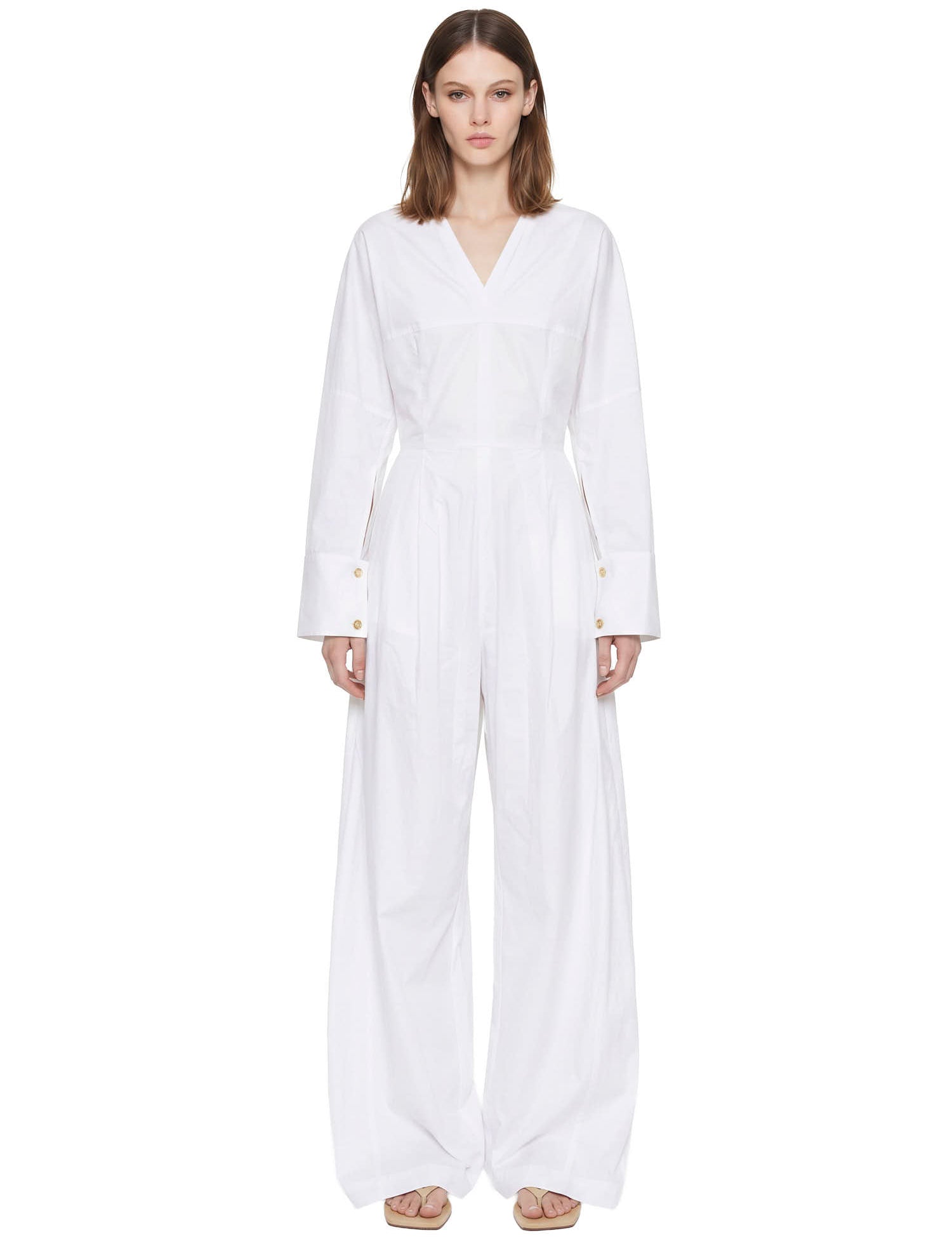 Tuta a maniche lunghe drew in bianco Th Latest - donna 