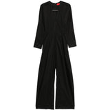 Tuta intera con scollo a V in nero The latest - donna 